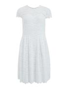 Vikalila Capsleeve Lace Dress - Noos Knælang Kjole White Vila