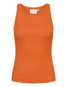 Drewgz Sl Top Tops T-shirts & Tops Sleeveless Orange Gestuz