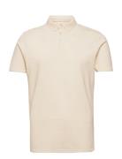 Silkeborg Stretch Polo Tops Polos Short-sleeved Cream Clean Cut Copenhagen