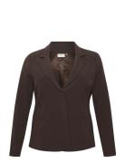 Kcjia Blazer Blazers Single Breasted Blazers Brown Kaffe Curve