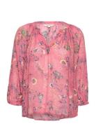Ajapw Bl Tops Blouses Long-sleeved Pink Part Two