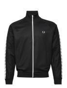 Taped Track Jacket Tops Sweatshirts & Hoodies Sweatshirts Black Fred Perry