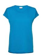 Vidreamers New Pure T-Shirt-Noos Tops T-shirts & Tops Short-sleeved Blue Vila