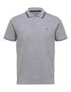 Slhdante Sport Ss Polo Noos Tops Polos Short-sleeved Grey Selected Homme