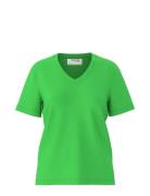 Slfessential Ss V-Neck Tee Noos Tops T-shirts & Tops Short-sleeved Green Selected Femme