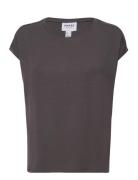 Vmava Plain Ss Top Ga Jrs Noos Tops T-shirts & Tops Short-sleeved Grey Vero Moda