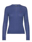 60/2X12 Pima Cotton-Lsl-Plo Tops Knitwear Jumpers Blue Polo Ralph Lauren