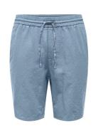 Onslinus 0007 Cot Lin Shorts Noos Bottoms Shorts Casual Blue ONLY & SONS