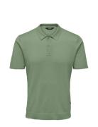 Onswyler Life Reg 14 Ss Polo Knit Noos Tops Knitwear Short Sleeve Knitted Polos Green ONLY & SONS