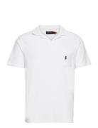 Rec Lw Cotton Terry-Ssl-Knt Tops Polos Short-sleeved White Polo Ralph Lauren