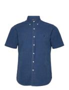 40/1 Seersucker-Cubdppcsss Tops Shirts Short-sleeved Blue Polo Ralph Lauren