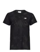 Q Speed Jacquard Short Sleeve Sport T-shirts & Tops Short-sleeved Black New Balance