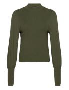 Vmhollykarispuff Ls Highnk Pullov Ga Boo Tops Knitwear Jumpers Green Vero Moda