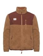 Panel Zip Fleece Tops Sweatshirts & Hoodies Fleeces & Midlayers Brown Resteröds