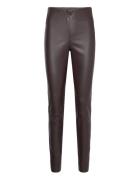 Veganibbchrista Leggins Bottoms Trousers Leather Leggings-Bukser Brown Bruuns Bazaar