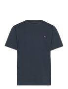 Regular Fit Badge T-Shirt - Gots/Ve Tops T-Kortærmet Skjorte Navy Knowledge Cotton Apparel