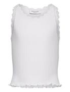 Rkbeatha Sl Top W/ Lace Tops T-shirts Sleeveless White Rosemunde Kids