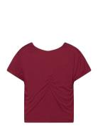 Viscose T-Shirt Tops T-Kortærmet Skjorte Burgundy Rosemunde Kids
