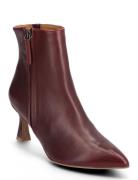 Shanice Leather Shoes Boots Ankle Boots Ankle Boots With Heel Burgundy Pavement