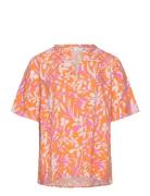 Carpiora China V-Split Top Wvn Tops Shirts Short-sleeved Orange ONLY Carmakoma