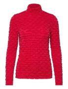 Slfnancy Ls Roll Neck Top Tops T-shirts & Tops Long-sleeved Red Selected Femme