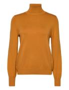 Basic Roll Neck Jumper, Lenzing™ Ecovero™ Tops Knitwear Turtleneck Orange Esprit Collection