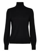 Basic Roll Neck Jumper, Lenzing™ Ecovero™ Tops Knitwear Turtleneck Black Esprit Collection