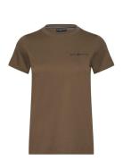 W Gale Logo Tee Sport T-shirts & Tops Short-sleeved Khaki Green Sail Racing