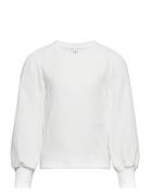 Vmlina Ls O-Neck Top Jrs Girl Tops T-shirts Long-sleeved T-Skjorte White Vero Moda Girl