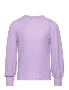 Vmlina Ls O-Neck Top Jrs Girl Tops T-shirts Long-sleeved T-Skjorte Purple Vero Moda Girl