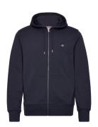 Reg Shield Full Zip Hoodie Tops Sweatshirts & Hoodies Hoodies Navy GANT