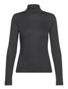 Women T-Shirts Long Sleeve Tops Knitwear Turtleneck Black Esprit Casual