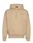 Relaxed Fit Logo Fleece Hoodie Tops Sweatshirts & Hoodies Hoodies Beige Polo Ralph Lauren