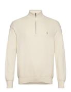 32/2 Cotton-Lsl-Plo Tops Knitwear Half Zip Jumpers Cream Polo Ralph Lauren