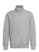 Reg Shield Full Zip Sweat Tops Sweatshirts & Hoodies Sweatshirts Grey GANT