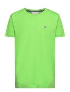 Shield Ss T-Shirt Tops T-Kortærmet Skjorte Green GANT