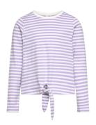 Vmsillealma Ls Knot Top Jrs Girl Tops T-shirts Long-sleeved T-Skjorte Purple Vero Moda Girl