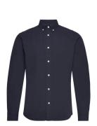 Slhslimrick-Poplin Shirt Ls Noos Tops Shirts Business Navy Selected Homme