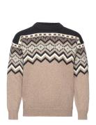 Randaberg Sweater Maculine Tops Knitwear Round Necks Khaki Green Dale Of Norway