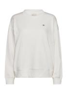 Rel Shield C-Neck Sweat Tops Sweatshirts & Hoodies Sweatshirts White GANT