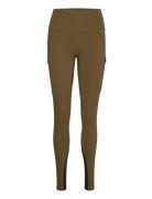 Ane High Waist Tights Sport Running-training Tights Khaki Green Kari Traa