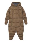 Puff Baby Suit W Acc Rec. Outerwear Coveralls Snow-ski Coveralls & Sets Khaki Green Mikk-line