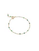 Lola Bracelet Accessories Jewellery Bracelets Chain Bracelets Green Enamel Copenhagen