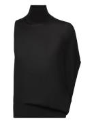 Extra Fine Wool Gathered Sweater Tops Knitwear Jumpers Black Calvin Klein