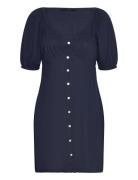 Vmmymilo 2/4 Short Button Dress Wvn Ga Kort Kjole Navy Vero Moda