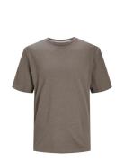 Jprcc Soft Linen Blend Ss Tee Tops T-Kortærmet Skjorte Brown Jack & J S