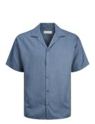 Jprccaaron Tencel Resort Shirt S/S Ln Tops Shirts Short-sleeved Blue Jack & J S