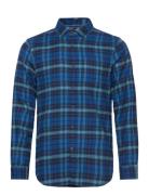 Ls Flannel Plaid Tops Shirts Casual Blue Original Penguin