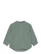 Shirt Tops Shirts Long-sleeved Shirts Green Sofie Schnoor Baby And Kids