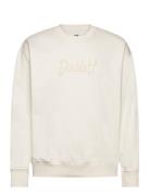 Noel Aa Script Embroidery Sweatshirt Tops Sweatshirts & Hoodies Sweatshirts White Double A By Wood Wood